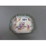 19th century Chinese Cloisonne Small Dish with figurative decoration