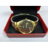 Gents Gold Plated Omega De Ville Automatic Wristwatch