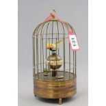 Brass Automaton Bird Cage Clock