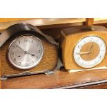 Art Deco Two Train Mantle Clock and another Mantle Clock