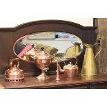 Two Copper Kettles, Copper Samovar, Brass Jug and Copper & Brass Hunting Horn
