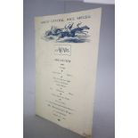 Horse Racing/Railways; a Great Central Railway restaurant car menu card  for a private excursion