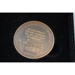 Cricket Collectable - Cased match medal from 2009 Headingley Ashes Test Match awarded to match