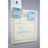 Horse Racing - 1959 Epsom Summer Meeting Derby Day race card with two Grandstand and Paddock