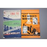 1949 FA Cup Final football programme Leicester City v Wolverhampton Wanderers played 30th April 1949