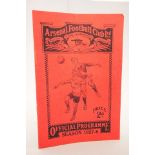 1927/28 Arsenal v Newcastle United football programme played 10th December 1927 in good condition