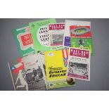 Nine big match football programmes from the 1950's and 1960's