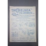 1927 Chelsea v Bradford football programme played 05/02/27 previously bound issue