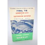 1961 Leicester City v Spurs FA Cup Final football programme signed by all 22 players from both teams