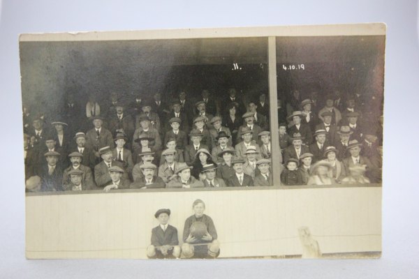 Football Collectable - 1919 Original postcard featuring the crowd watching a match Bournemouth &