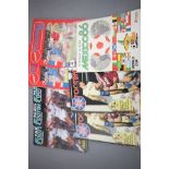 Eight Panini football sticker albums with various levels of completion including Football 88 x 3 (