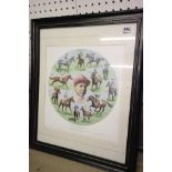 Horse Racing Autograph - Framed & glazed ltd edn Epsom's Tribute to Lester Piggott 1953-1969 print