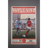 Postponed football programme - Arsenal v Middlesbrough 12th December 1981 in excellent condition