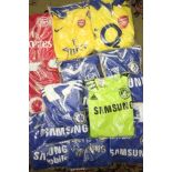 Eleven Arsenal and Chelsea replica football shirts