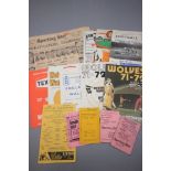 Football Collectable's - an interesting selection of 1950's to 1970s Wolves material including