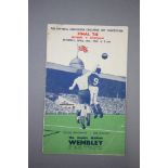 1950 FA Cup Final football programme Arsenal v Liverpool played 29th April 1950 gd with slightly