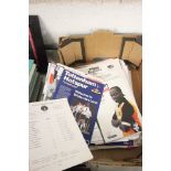 Quantity of reserves and youth team football programmes, many single sheet and various clubs