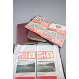 Collection of Manchester United football programmes from 1967/68 onwards in four files