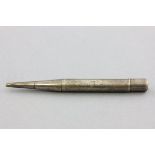 Silver Cased 'Baker's Pointer' Propelling Pencil, Pat No. 7985/10 inscribed Lt. Col. R H D Tompson