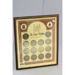 Framed, Glazed and Mounted 'The Royal Wedding' Coin Collection