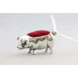 Silver 'Pig' Pin Cushion