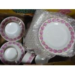 Bavarian Part Porcelain Tea Service decorated with Pink Roses