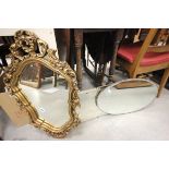 Gilt Framed Mirror and Two other Mirrors