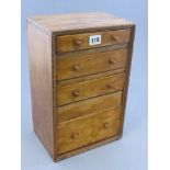 Pine Table Top Four Drawer Cabinet