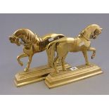 Pair of Antique Doorstops in the form of Horses