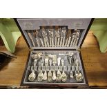 Wooden Cased Canteen of Cutlery, Kings Pattern, 60 piece set