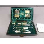 Late 19th century Cased Sewing Kit