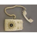 White push button Telephone