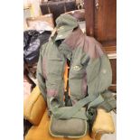 Jahti Jaht Shooting Outfit, medium size, comprising Jacket, Fleece, High Visibility Jacket, Trousers