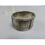 Sterling Silver Bangle, Chinese Design with Stork