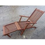 Garden Teak Steamer Chair