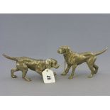 Two Silver Plated Models of Hounds