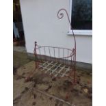 Victorian Metal Cradle on Swing Stand plus a Vintage Iron Yoke