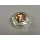 Silver Pill Box with Glamour Girl to lid