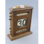 1930's Oak Desk Calendar