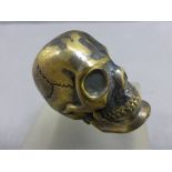 Brass Cased Vesta in the form of a Skull