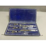 Cased Set of Leighton Drawing Instruments