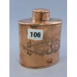 Art Nouveau Joseph Sankey & Sons Copper Tea Caddy