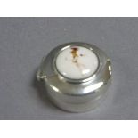 Silver Pill Box with Glamour / Naked Girl to lid