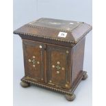 William IV Burr Walnut Table Top Cabinet