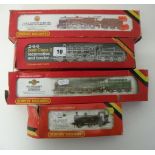 Four boxed OO gauge Hornby engines including R357 LMS 4-6-0 Patriot Loco 'Duke of Sutherland',