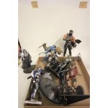 Ten high quality figures including Japanese anime, horror, Preditor, Aliens (with damage), fantasy