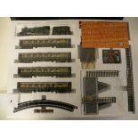 Boxed OO gauge Hornby R687 Silver Jubilee Pullman train set, sealed with split to bottom of seal