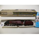 Boxed OO gauge Wrenn W2226 4-6-2 City BR 'City of London' engine in maroon with paperwork vg in vg