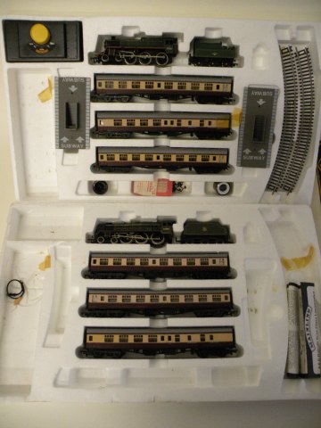 Two boxed OO gauge Mainline train sets including Royal Scot BR Passenger set and British Railways