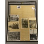 Six World War II Photographs of German Soldiers together with a Letter dated 28th June 1942